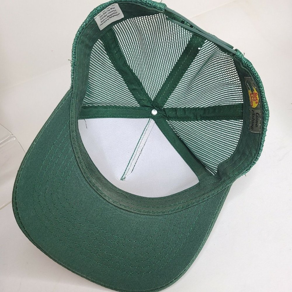 Bass Pro Shop Hat Lot of 2 Blue Embroidered Cotton Strapback Green Trucker Snap - Picture 11 of 12